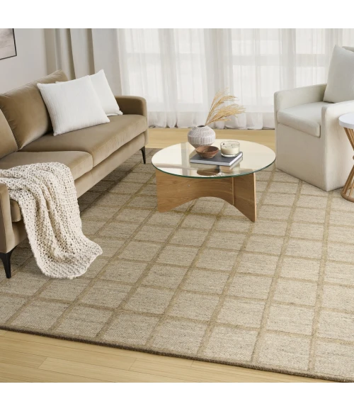 DKNY Pure Framework Tan FRA01 5ft. x 7ft.6in. Rect. Rug