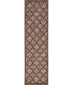 Nourison Home Easy Care NES01 Brown 2 ft. 2 in. X 10 ft. Area Rug