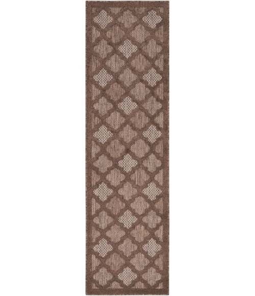 Nourison Easy Care Brown NES01 2 ft. 2 in. X 10 ft. Rect. Rug