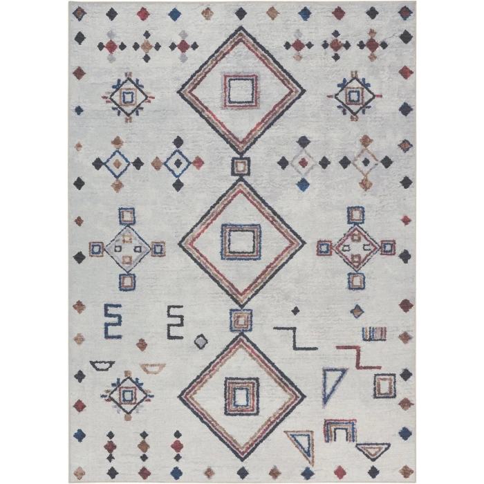 Nourison New Concept Washables Ivory Multicolor SR108 7ft. 10in. x 9ft. 10in. Rect. Rug
