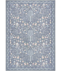Nourison Home Botanical Washables Blue BOT04 4ft. x 6ft. Rect. Rug