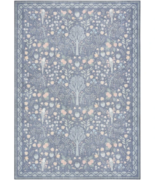 Nourison Home Botanical Washables Blue BOT04 4ft. x 6ft. Rect. Rug