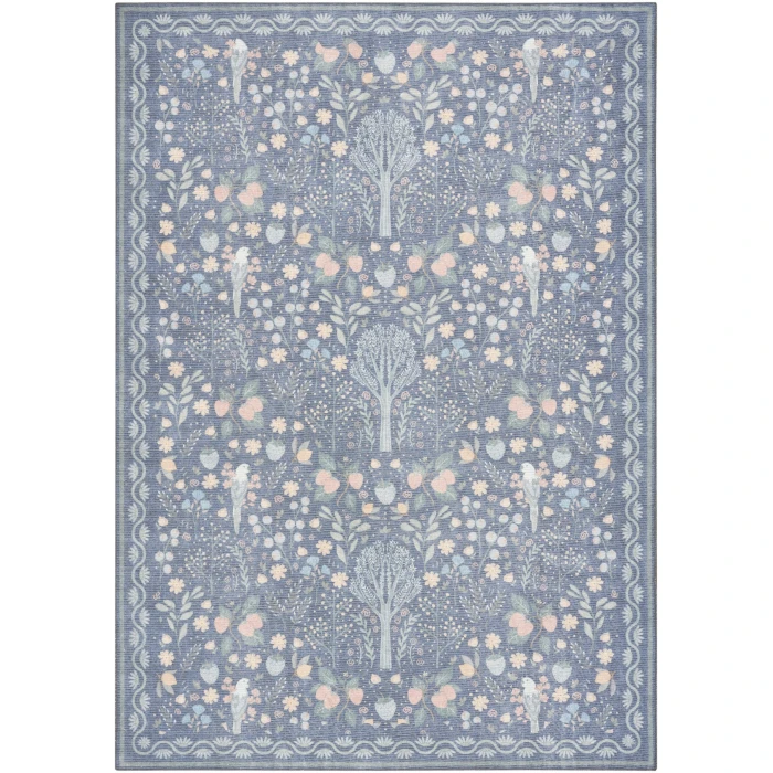 Nourison Home Botanical Washables Blue BOT04 4ft. x 6ft. Rect. Rug