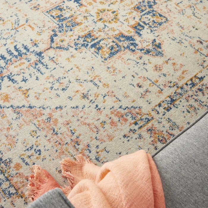 Nourison Tranquil Ivory Multicolor TRA06 4ft. x 6ft. Rect. Rug