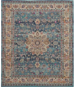 Nourison Vintage Kashan Blue VKA01 7ft. 10in. x 9ft. 10in. Rect. Rug