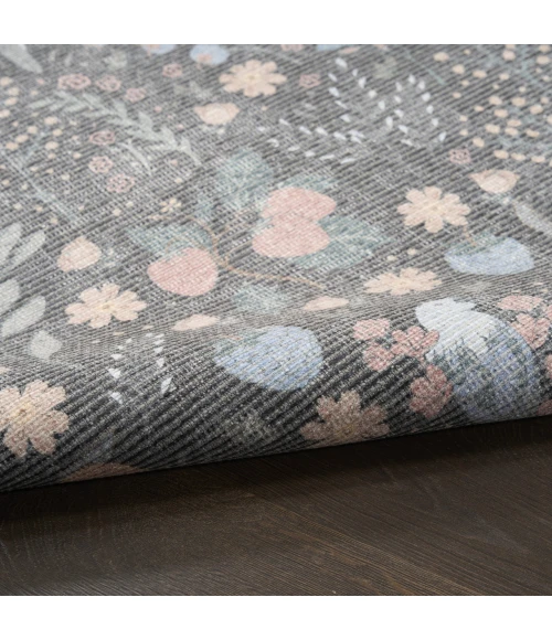 Nourison Home Botanical Washables Grey BOT04 4ft. x 6ft. Rect. Rug