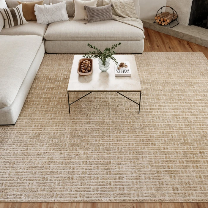 Nourison Home Washable Charm Beige WCH02 8ft. x 10ft. Rect. Rug