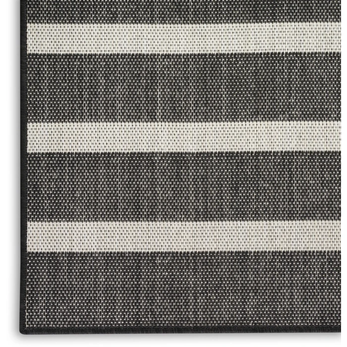 Nourison Positano Black Ivory POS03 10ft. Square Rug
