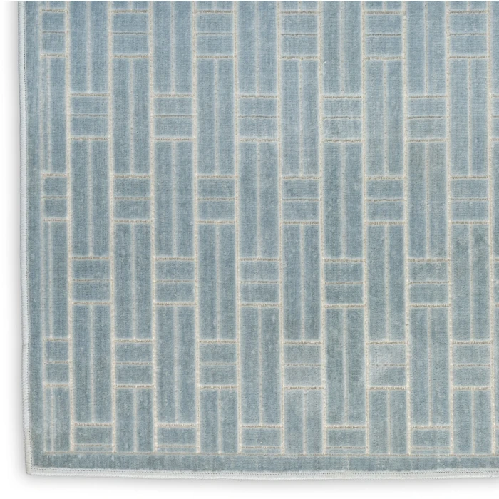 Nourison Home Washable Charm Blue WCH02 8ft. x 10ft. Rect. Rug