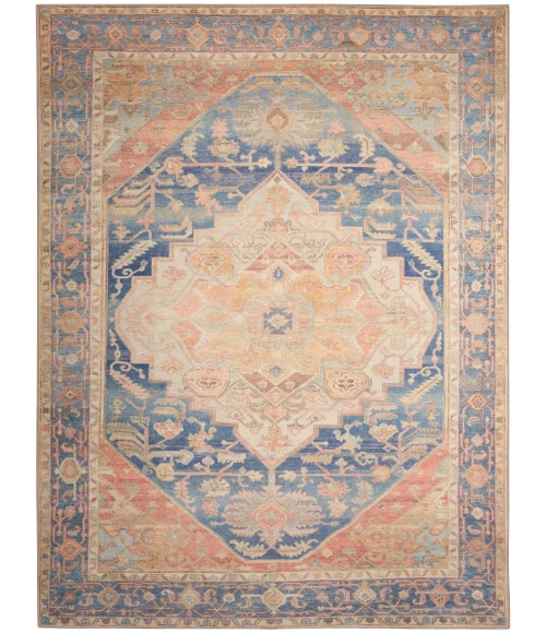 Nourison Vintage Washables Blue Coral VWS13 7 ft. 10 in. X 9 ft. 10 in. Rect. Rug