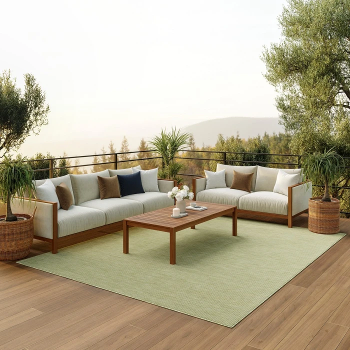 Nourison Positano Green POS01 7 ft. X 10 ft. Rect. Rug