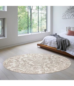 Nourison Home Jubilant JUB09 Ivory Beige 8 ft. Round Area Rug