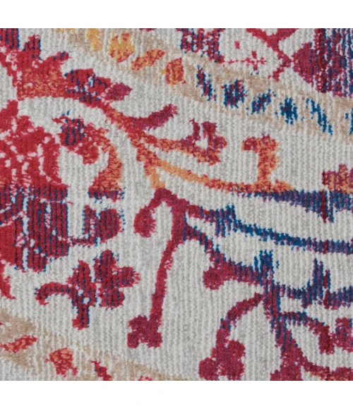 Nourison Home Ankara Global White ANR04 6ft. x Round Round Rug