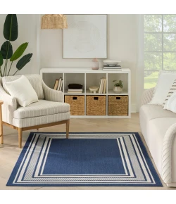 Nourison Home Horizon Indoor/Outdoor HOZ03 Navy 5 ft. X 7 ft. Area Rug
