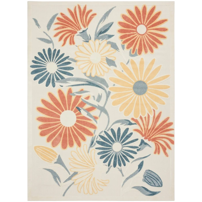 Nourison Aloha Ivory Rose ALH33 7 ft. 10 in. X 10 ft. 6 in. Rect. Rug