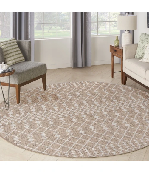 Nourison Positano Beige POS02 5ft. Round Rug