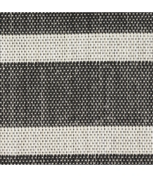 Nourison Positano Black Ivory POS03 10ft. Square Rug