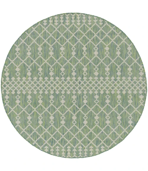 Nourison Positano Blue Green POS02 8 ft. X Round Rug