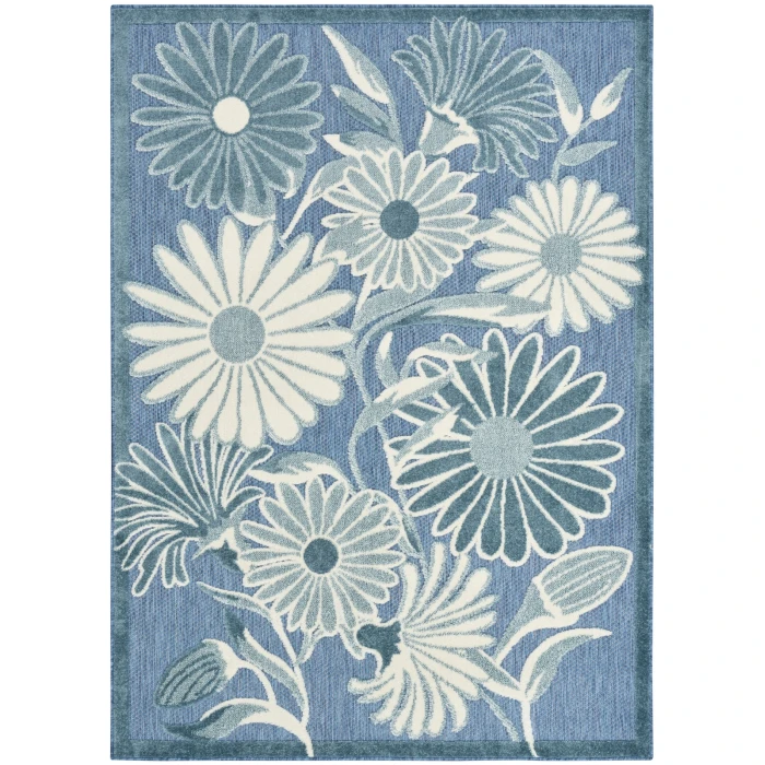 Nourison Aloha Blue ALH33 9 ft. X 12 ft. Rect. Rug