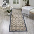 Nourison Caribbean Ivory Blue CRB16 2ft.3in. x 7ft.6in. Rect. Rug