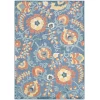 Nourison Home Aloha ALH17 Blue Rose 5 ft. 3 in. X 7 ft. 5 in. Area Rug