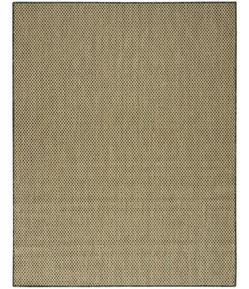 Nourison Courtyard Green COU01 10 ft. X 14 ft. Rect. Rug
