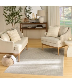 Nourison Home Washable Charm WCH02 Silver Ivory 4 ft. X 6 ft. Area Rug