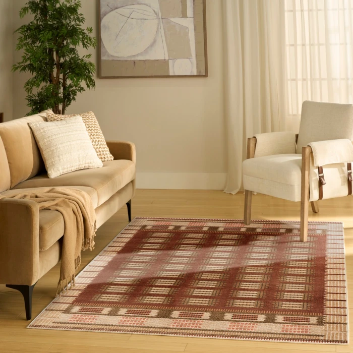 Nourison Nordic Rust NRC16 5 ft. X 7 ft. Rect. Rug