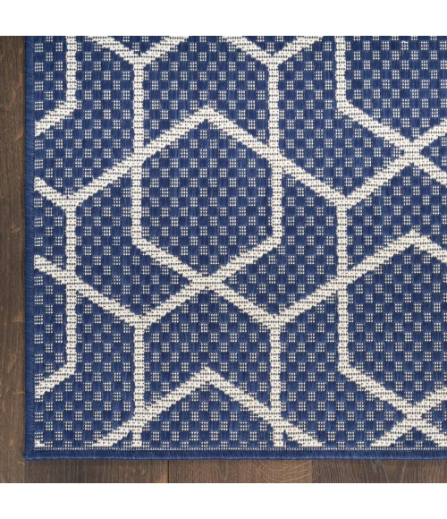 Nourison Horizon Indoor/Outdoor Navy HOZ01 6 ft. X 9 ft. Rect. Rug