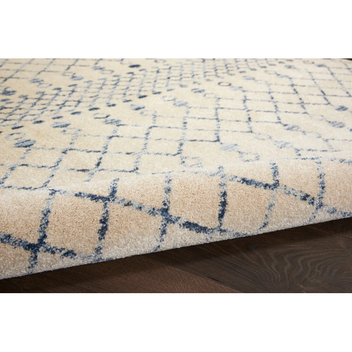Nourison Palermo Beige Blue PMR03 2ft. 2in. x 7ft. 6in. Rect. Rug