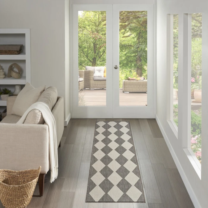 Nourison Positano Charcoal POS04 2ft.2in. x 8ft. Rect. Rug