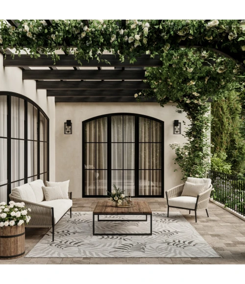 Nourison Garden Oasis Grey GOA01 10 ft. X 14 ft. Rect. Rug