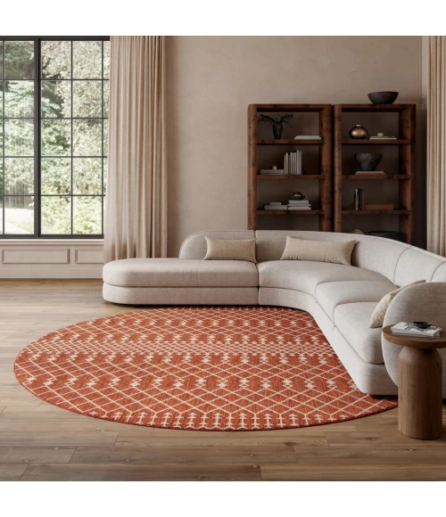 Nourison Positano Terracotta POS02 12ft. Round Rug
