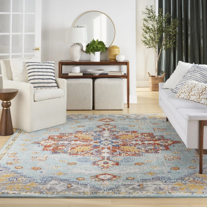 Nourison Home Passion Blue PSN52 9ft. x 12ft. Rect. Rug