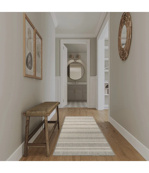 Nourison Home Horizon Indoor/Outdoor Grey HOZ05 2ft.2in. x 8ft. Rect. Rug