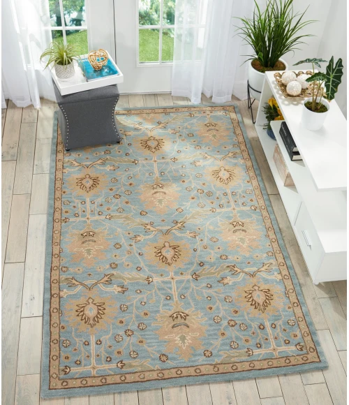 Nourison Home Jazmine Blue JAZ02 5ft.3in. x 7ft.5in. Rect. Rug
