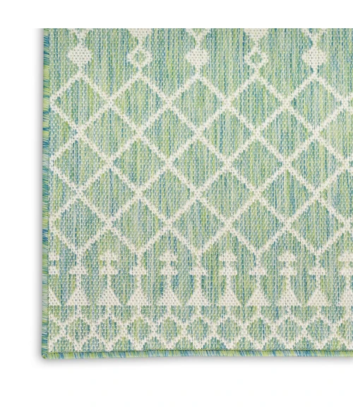 Nourison Positano Blue Green POS02 2 ft. 2 in. X 8 ft. Rect. Rug
