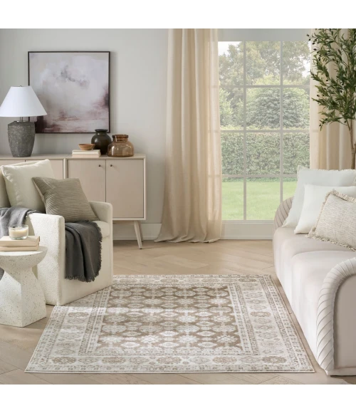 Nourison Dekor Ivory Taupe DEK02 5 ft. 3 in. X 7 ft. Rect. Rug