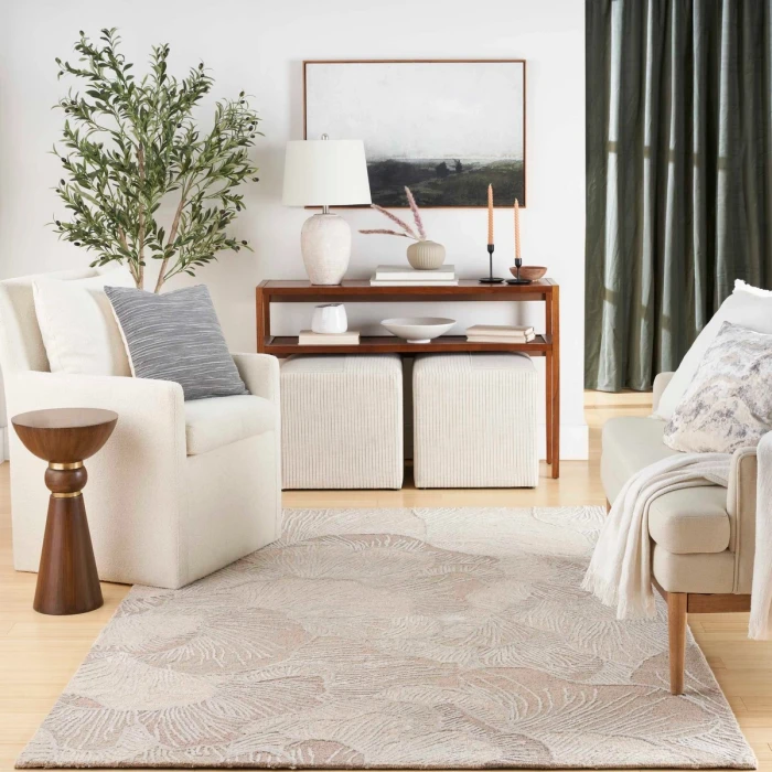 Nourison Avra Taupe AVR01 4 ft. X 6 ft. Rect. Rug