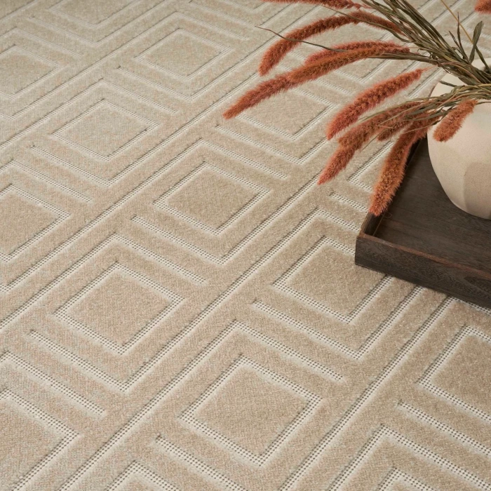 Nourison Care Free Beige CAF03 5 ft. X 7 ft. Rect. Rug