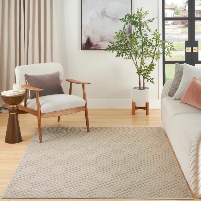 Nourison Care Free Beige CAF03 5 ft. X 7 ft. Rect. Rug