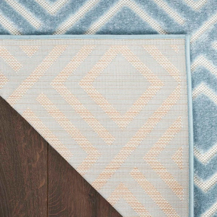 Nourison Care Free Blue CAF03 4 ft. X 6 ft. Rect. Rug