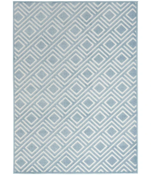 Nourison Care Free Blue CAF03 4 ft. X 6 ft. Rect. Rug