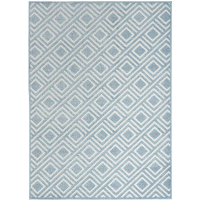 Nourison Care Free Blue CAF03 4 ft. X 6 ft. Rect. Rug