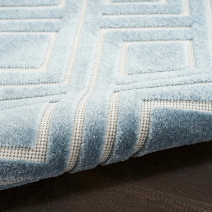 Nourison Care Free Blue CAF03 4 ft. X 6 ft. Rect. Rug