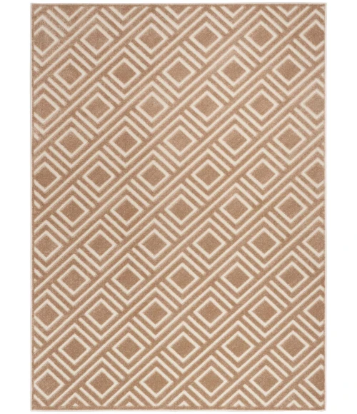 Nourison Care Free Brown CAF03 7 ft. X 9 ft. Rect. Rug