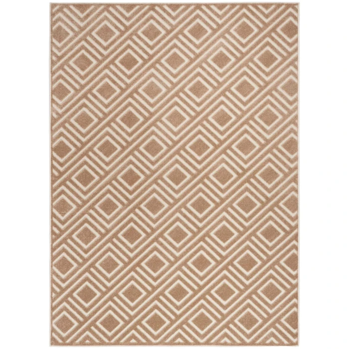 Nourison Care Free Brown CAF03 8 ft. X 10 ft. Rect. Rug