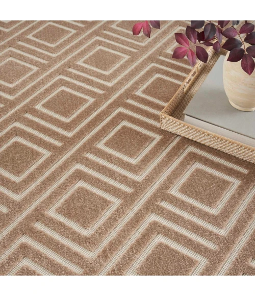 Nourison Care Free Brown CAF03 7 ft. X 9 ft. Rect. Rug