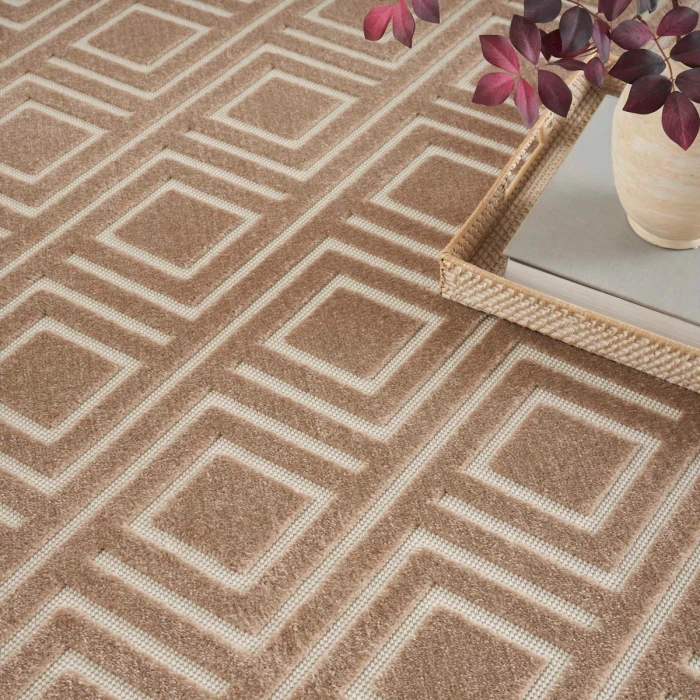 Nourison Care Free Brown CAF03 8 ft. X 10 ft. Rect. Rug
