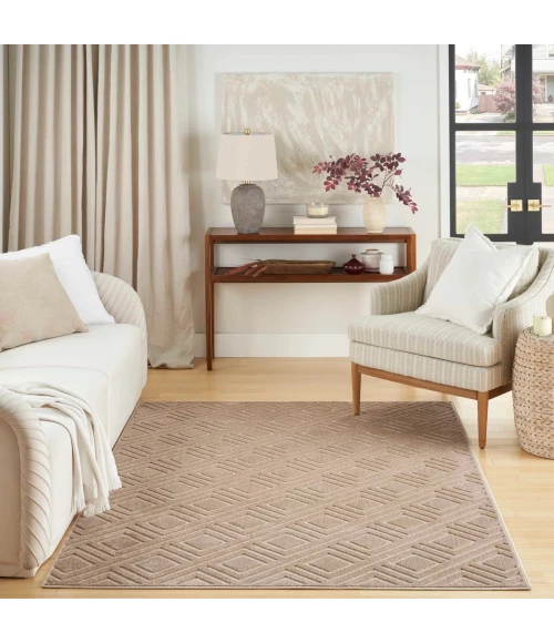 Nourison Care Free Brown CAF03 7 ft. X 9 ft. Rect. Rug